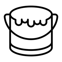 Paint Bucket Vector Line Icon