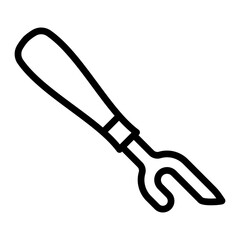 Seam Ripper Vector Line Icon