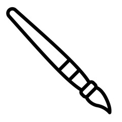 Watercolor Brush Vector Line Icon
