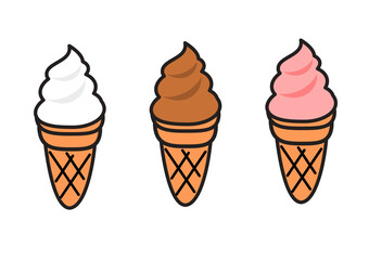 ソフトクリーム三種