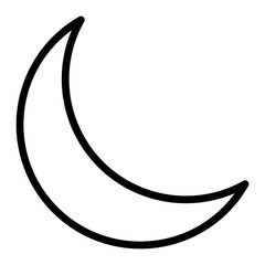 Moon Vector Line Icon