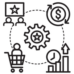 balanced scorecard icon vector