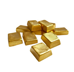 Gold bars isolated on Transparent background. 