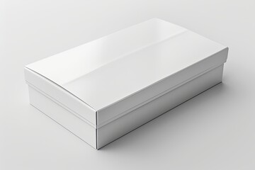 Blank White Box Mockup on Isolated White Background created with Generative AI