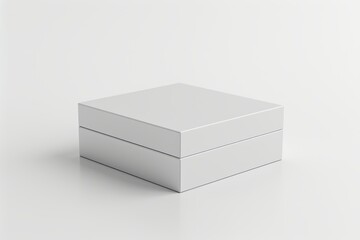 Fototapeta premium Blank White Box Mockup on Isolated White Background created with Generative AI