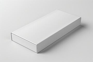 Naklejka premium Blank White Box Mockup on Isolated White Background created with Generative AI