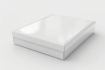 Blank White Box Mockup on Isolated White Background created with Generative AI