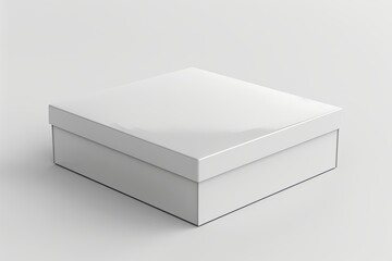 Blank White Box Mockup on Isolated White Background created with Generative AI