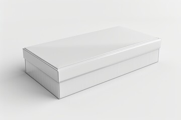Blank White Box Mockup on Isolated White Background created with Generative AI