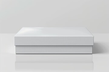 Blank White Box Mockup on Isolated White Background created with Generative AI