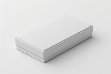 Fototapeta premium Blank White Box Mockup on Isolated White Background created with Generative AI