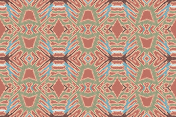 Ikat tribal Indian seamless p	attern. Ethnic Aztec fabric carpet mandala ornament native boho chevron textile.Geometric African American oriental tranditional vector illustrations. Embroidery style