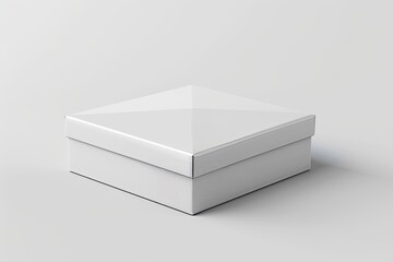 Blank White Box Mockup on Isolated White Background created with Generative AI