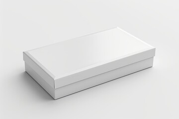 Blank White Box Mockup on Isolated White Background created with Generative AI