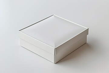Blank White Box Mockup on Isolated White Background created with Generative AI