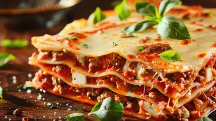 Classic Italian pasta casserole lasagna