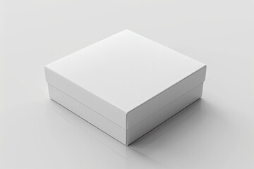 Fototapeta premium Blank White Box Mockup on Isolated White Background created with Generative AI