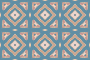 Ikat tribal Indian seamless p	attern. Ethnic Aztec fabric carpet mandala ornament native boho chevron textile.Geometric African American oriental tranditional vector illustrations. Embroidery style