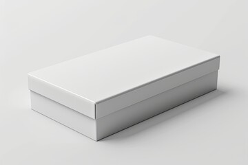Blank White Box Mockup on Isolated White Background created with Generative AI