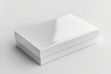 Blank White Box Mockup on Isolated White Background created with Generative AI