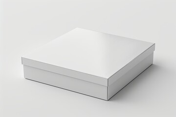 Fototapeta premium Blank White Box Mockup on Isolated White Background created with Generative AI