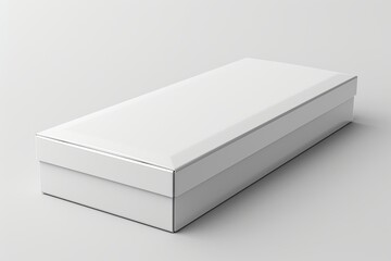 Blank White Box Mockup on Isolated White Background created with Generative AI