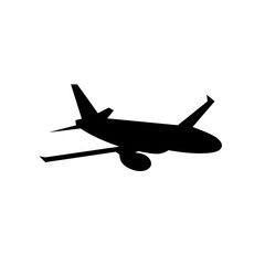 set of airplane silhouette vector