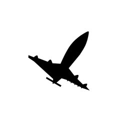 set of airplane silhouette vector