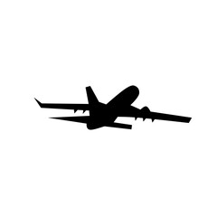 set of airplane silhouette vector