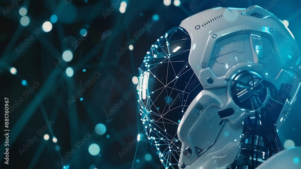 Poster AI tech enhances businesses by processing data improving decisionmaking developing innovative products automating processes and boosting competitiveness future technology : Generative AI