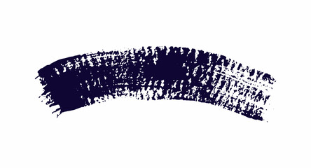 Yellow ink paint vector brush strokes. Thick dirty distress texture. Grunge rough paint brushes. touch material, dirty splash, handwritten texture simple stripes.