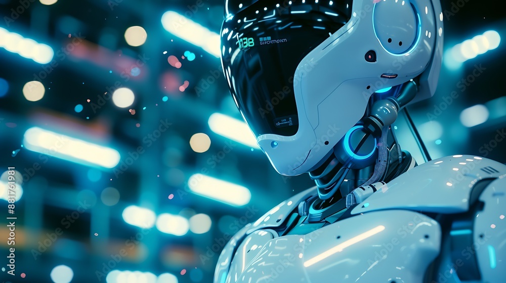 Fototapete ai artificial intelligence technology smart robot ai artificial intelligence by enter command intern