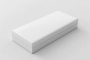 Naklejka premium Blank White Box Mockup on Isolated White Background created with Generative AI
