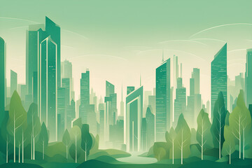 green city skyline