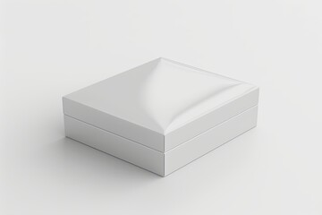 Naklejka premium Blank White Box Mockup on Isolated White Background created with Generative AI