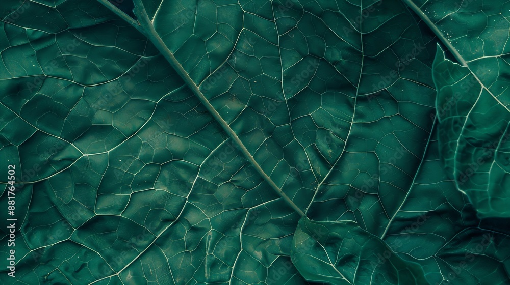 Aufkleber green leaf texture for wallpaper background texture green leaf structure macro photography : generat