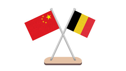 Belgium China Flag