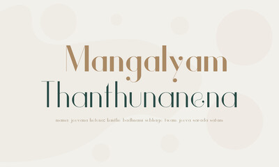 “Mangalyam tantunanena mama jeevana hetuna kanthe badhnami subhage twam jeeva sarada satam” is a Sanskrit chant that is said during Hindu weddings when a woman is given a mangalyam, or nuptial chain.