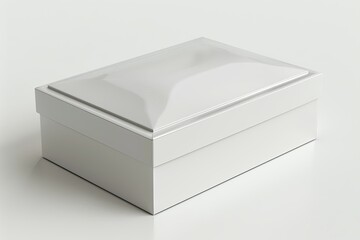 Blank White Box Mockup on Isolated White Background created with Generative AI