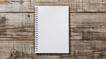Spiral notebook with empty area