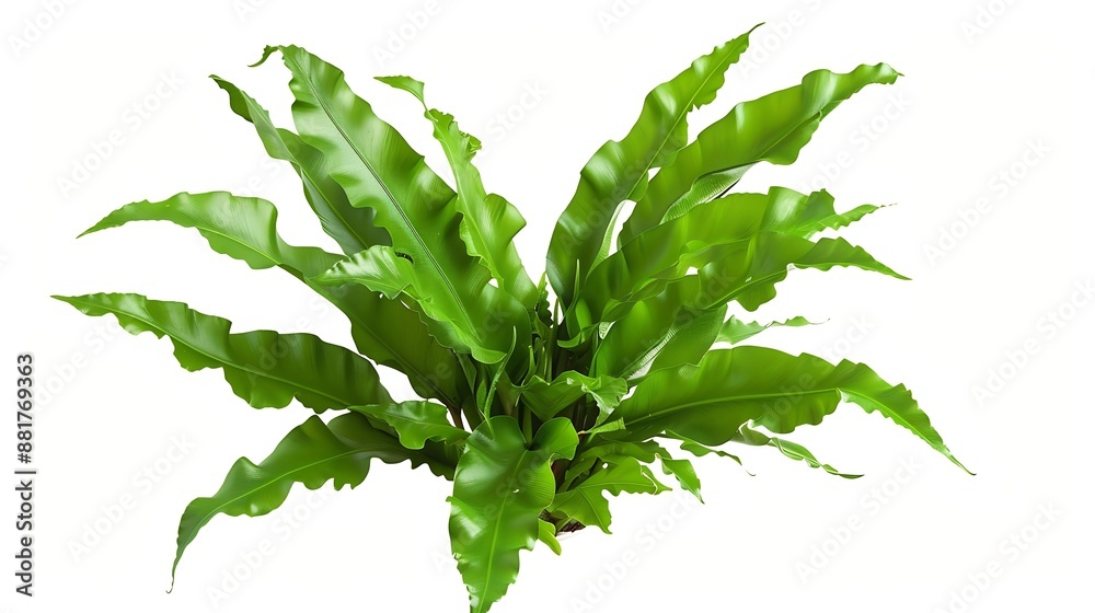 Aufkleber birds nest fern or asplenium nidus is one of the several popular and beautiful ferns grown as house 