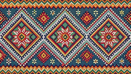 Geometric seamless pattern for woven fabric and embroidery, geometric, seamless, pattern, woven, fabric, embroidery