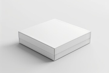 Naklejka premium Blank White Box Mockup on Isolated White Background created with Generative AI