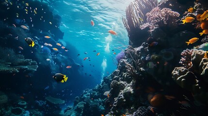 underwater sea deeb sea deep blue sea : Generative AI