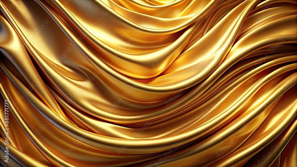 Canvas Prints gold fabric background with a luxurious render appearance, elegant, shiny, texture, silk, metallic, 