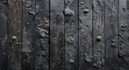 Fototapeta premium Black Steel Board Texture. Dark Grey Metal Plate Texture for Wall Background