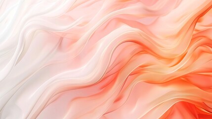 Obraz premium Abstract Background of Peach and White Swirling Fabric
