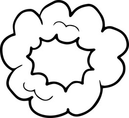 Comic speech bubble cloud with halftone, empty frame for text, boom or pow sound effects in pop art style. 