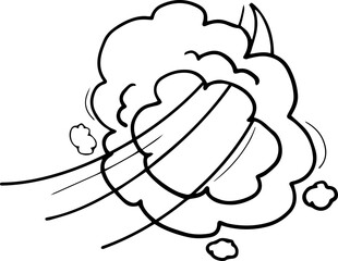 Comic speech bubble cloud with halftone, empty frame for text, boom or pow sound effects in pop art style. 