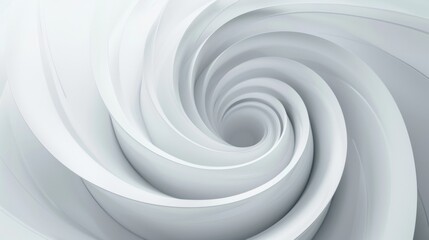 Abstract White Spiral Design